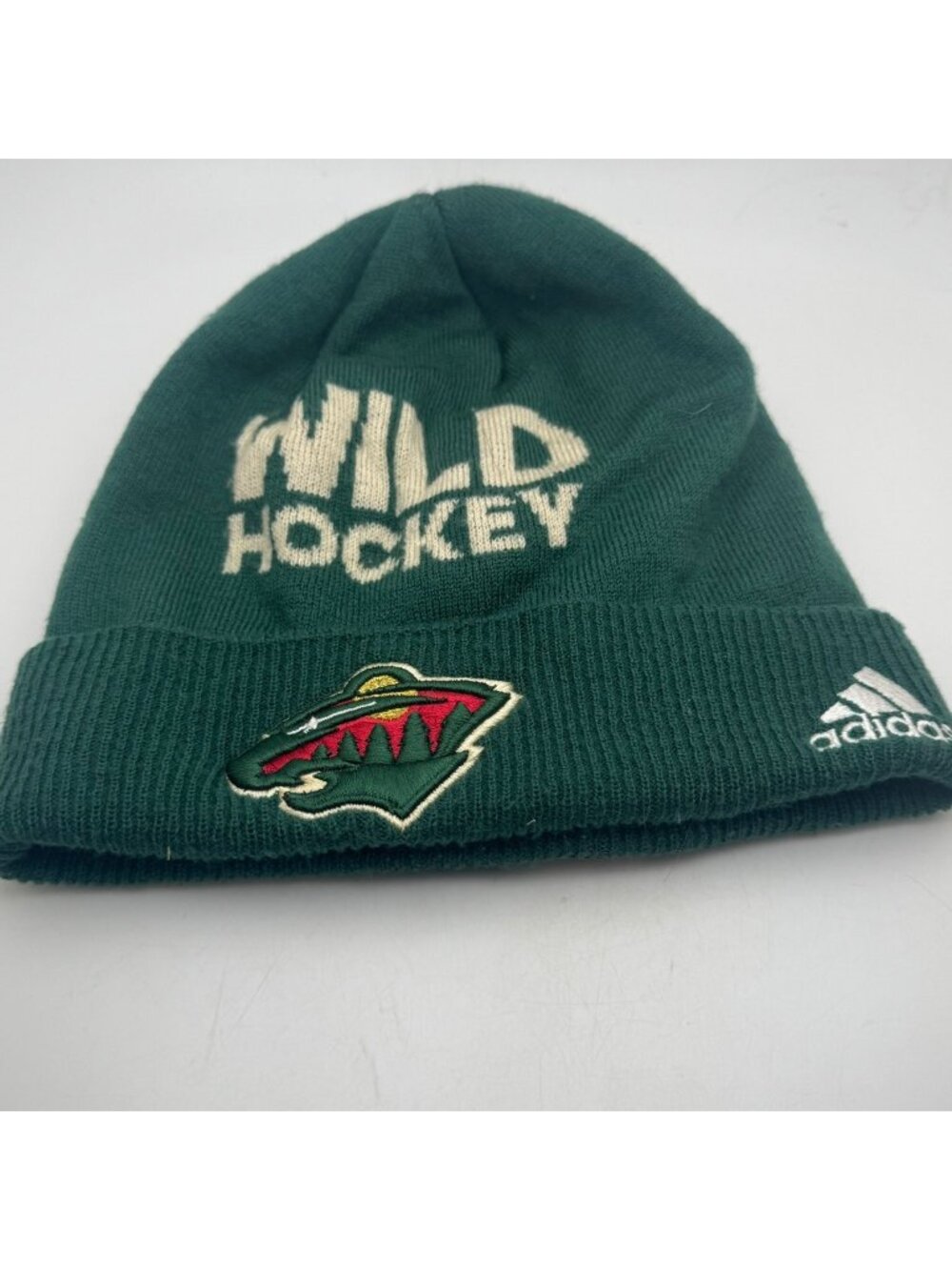 Adidas Minnesota Wild NHL Green Beanie Knit Hat One Size Fits All Officially